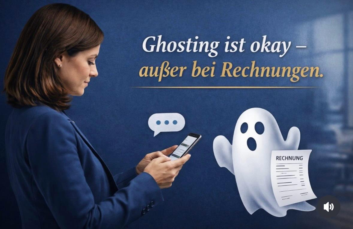 Ghosting ist okay – außer bei Rechnungen.
